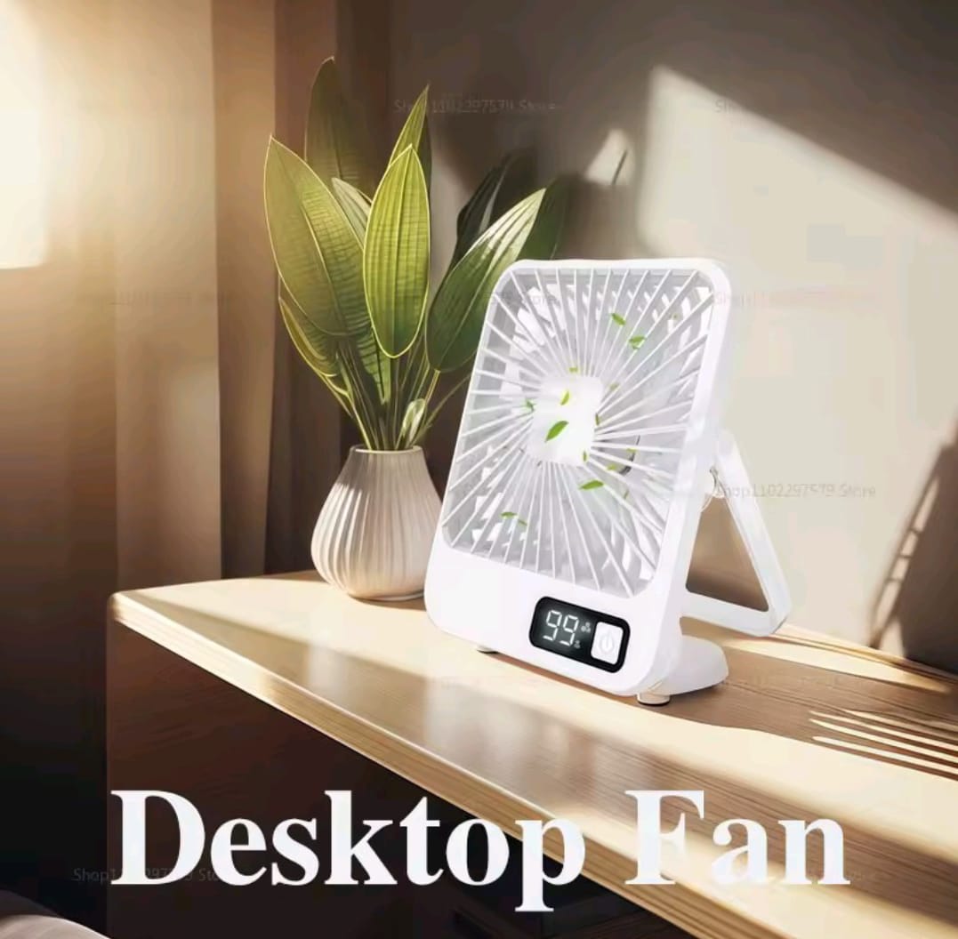 2025 New 3-in-1 Portable Rechargeable Fan | Table, Handheld and Hanging Use | 180° Adjustable Head