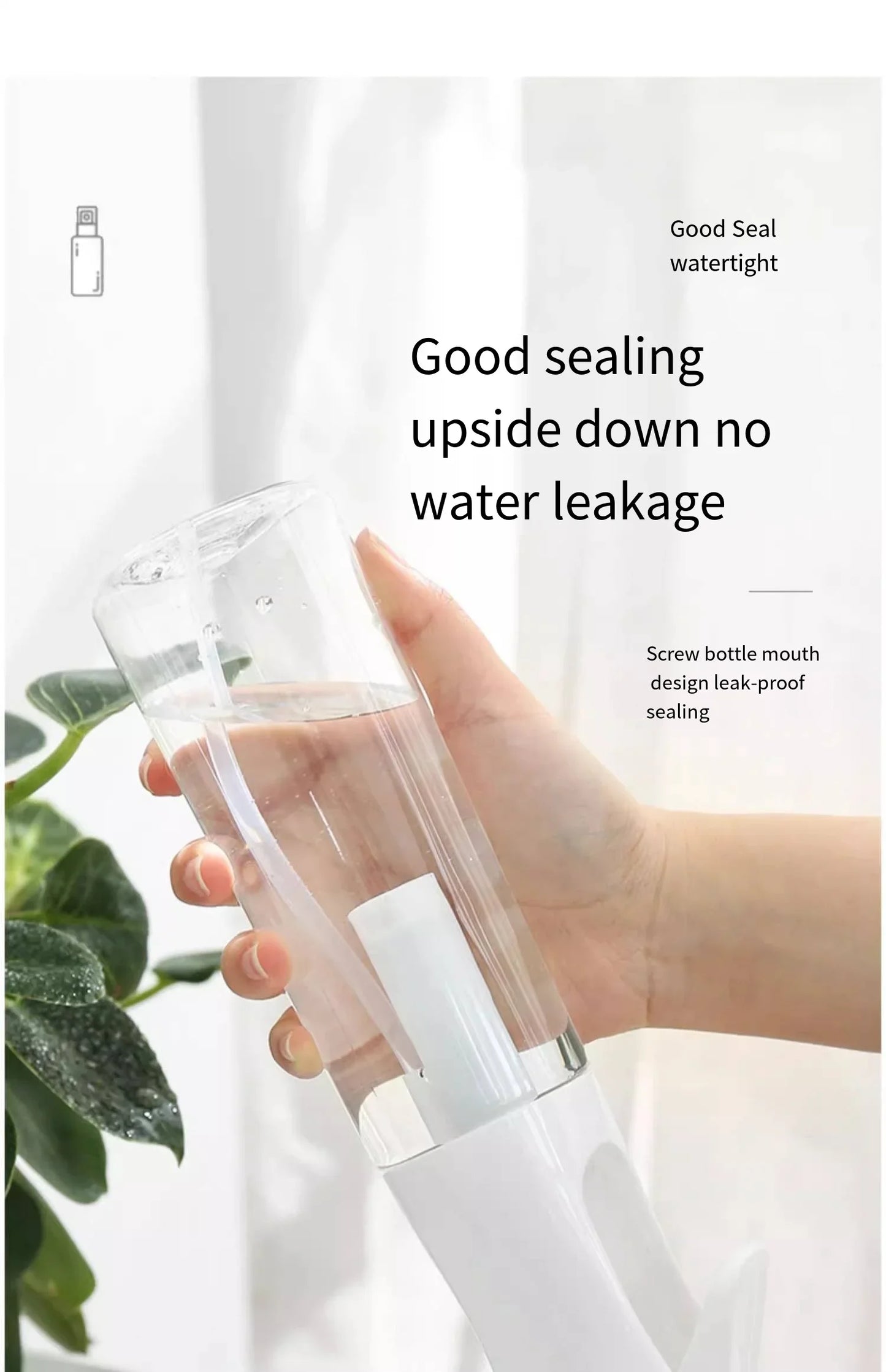 High Pressure Continuous Spray Bottle – Fine Mist, One-Touch Spray, Refillable Water Bottle