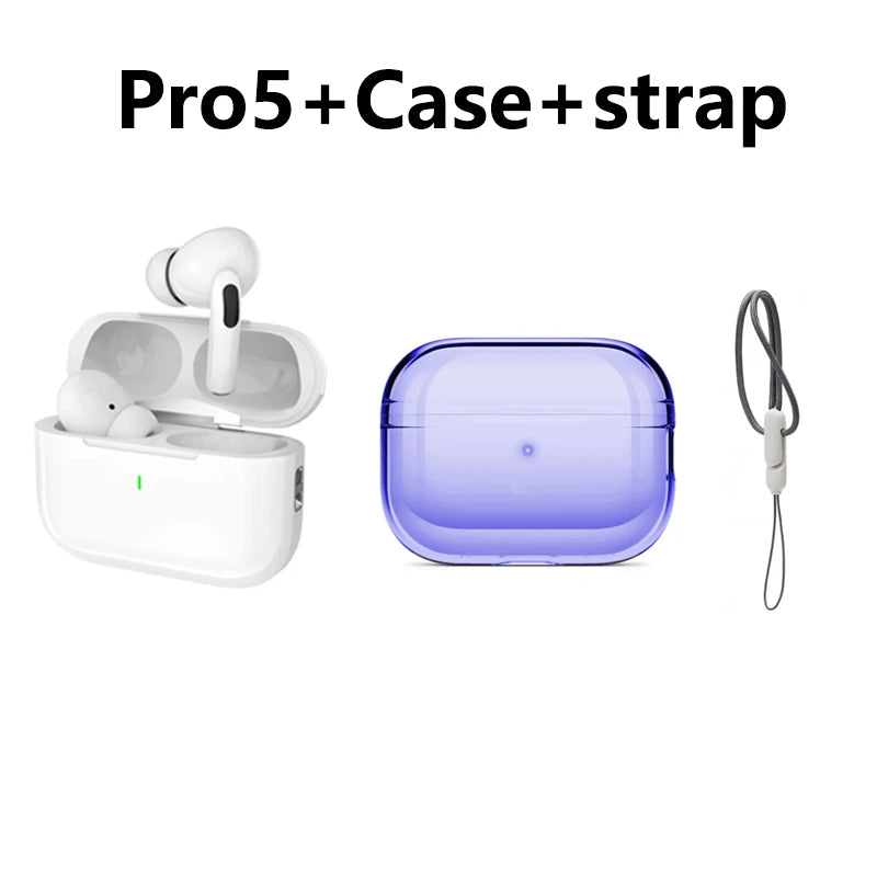 Original Pro 5 TWS Max Bluetooth Headphones – iPhone and Android Compatible, Wireless In-Ear with Charging Box