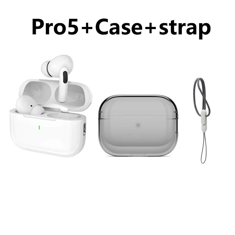 Original Pro 5 TWS Max Bluetooth Headphones – iPhone and Android Compatible, Wireless In-Ear with Charging Box