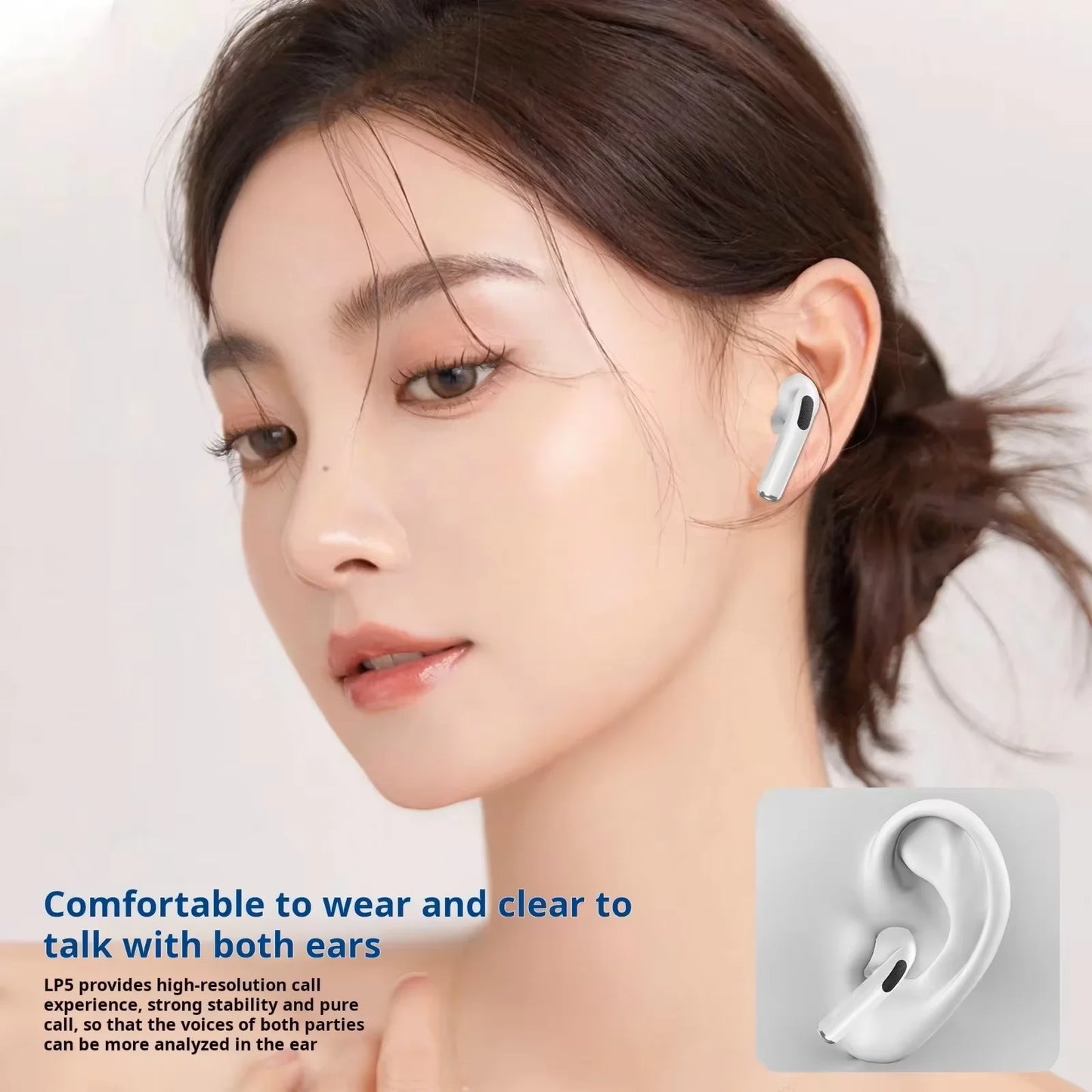 Original Pro 5 TWS Max Bluetooth Headphones – iPhone and Android Compatible, Wireless In-Ear with Charging Box