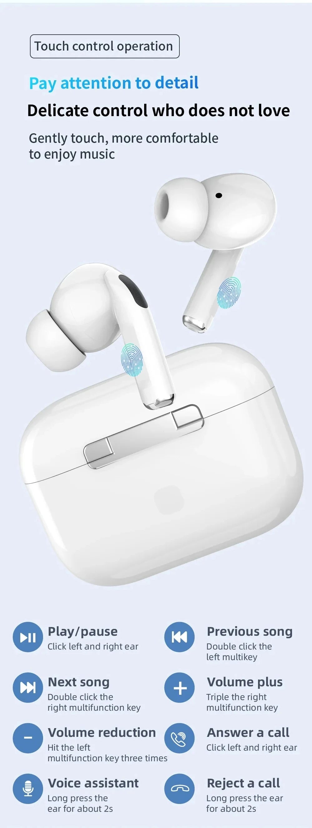Original Pro 5 TWS Max Bluetooth Headphones – iPhone and Android Compatible, Wireless In-Ear with Charging Box
