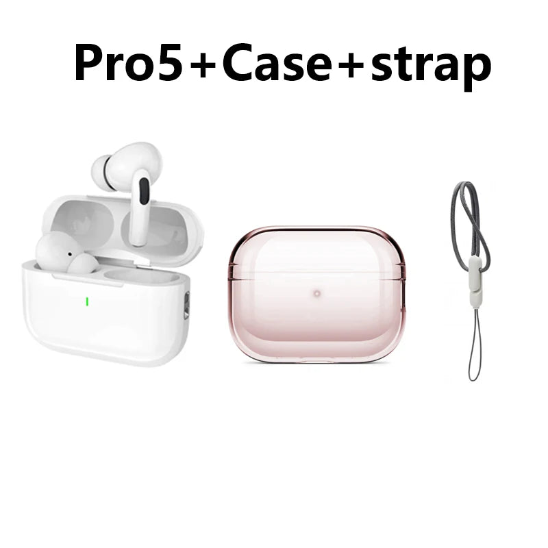 Original Pro 5 TWS Max Bluetooth Headphones – iPhone and Android Compatible, Wireless In-Ear with Charging Box