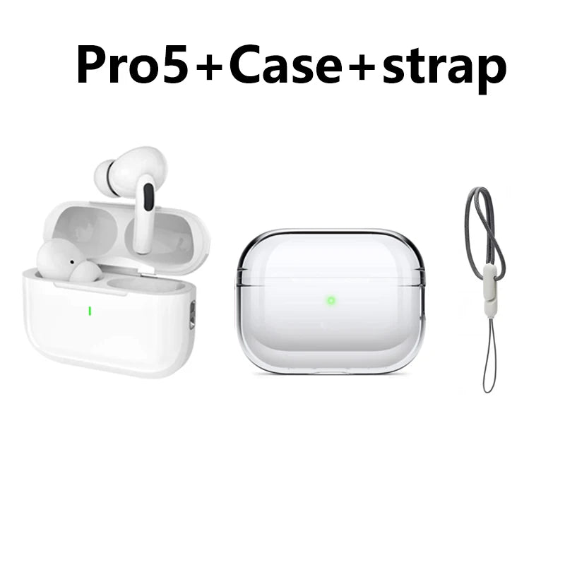 Original Pro 5 TWS Max Bluetooth Headphones – iPhone and Android Compatible, Wireless In-Ear with Charging Box