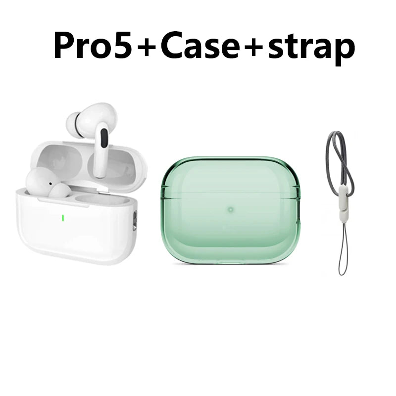 Original Pro 5 TWS Max Bluetooth Headphones – iPhone and Android Compatible, Wireless In-Ear with Charging Box
