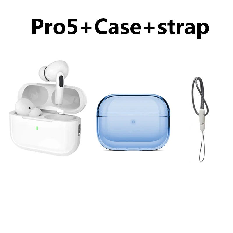 Original Pro 5 TWS Max Bluetooth Headphones – iPhone and Android Compatible, Wireless In-Ear with Charging Box